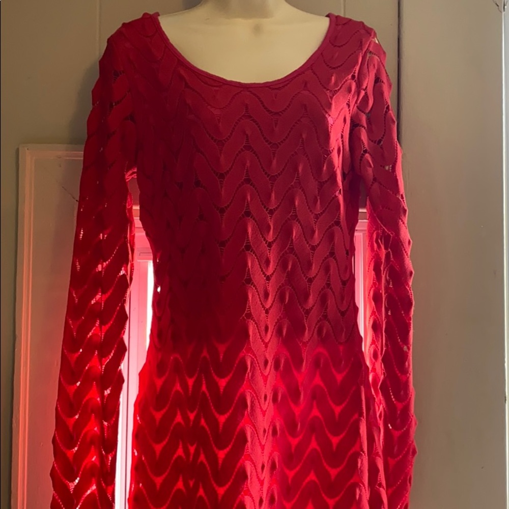 Free People Red Crochet Dress Valentine’s Day Outfit